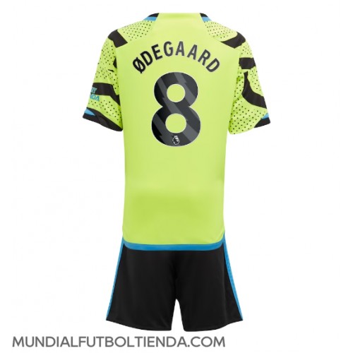 Camiseta Arsenal Martin Odegaard #8 Segunda Equipación Replica 2023-24 para niños mangas cortas (+ Pantalones cortos)